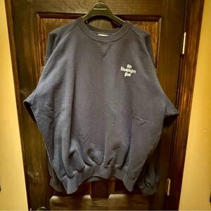 The Washington Post Navy Blue Men's Sweater Crewneck